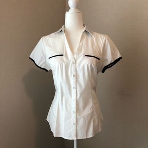 Express short sleeve oxford button down, size L
